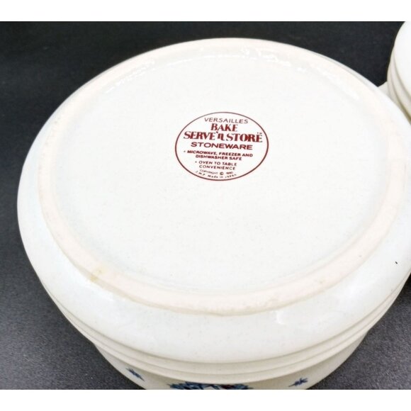 Casserole Dishes Versailles Stoneware Lids Set Floral Pattern Bake Serve Store - Picture 13 of 16
